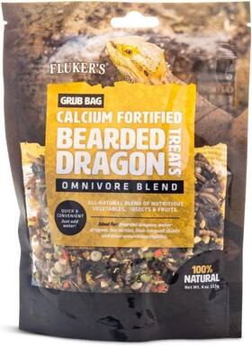72034 Flukers Grub Bag Calcium Fortified Treats All Natural Omnivore Blend Packed