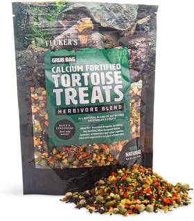 72035 Flukers Grub Bag Calcium Fortified Tortoise Treats All Natural Herbivore Blend