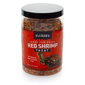 72052 Flukers All Natural Large Sun-dried Red Shrimp High Protein Treats Aquatic