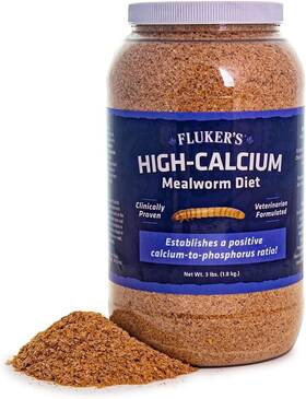 Flukers 744759642844 High Calcium Mealworm Diet Can Be Used As A Gut-loading 3 Lb