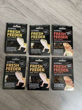 78014 Flukers Fluker S Fresh Lot Of 6 - Crickets And Variety Mix Bearded Dragon Reptile Food