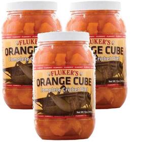 Flukers Labs 638339155292 12 Oz Orange Cube Complete Cricket Diet Pack Of 3