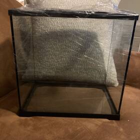 X0040k9sg9 Fma Reptile Glass Terrarium Habitat Cage 5 Gallon Sliding Metal Mesh Top