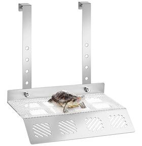 B0d92761l7 Foldtier Hanging Turtle Basking Platform 12 Inch X16 For 35-75 Gallon Aquatic Tanks Stainless