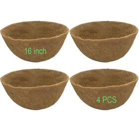 Frillybutts 782950219250 Coco Liners For Planters 16 Inch 4pcs Round Shape Liner Coir Fiber Repla
