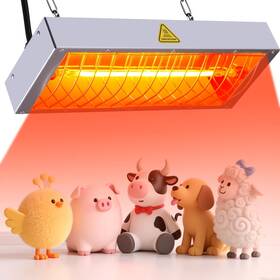 Frypls 659381335616 Chicken Coop Heat Lamp 600w High-power Adjustable Chicks House Brooder Heater
