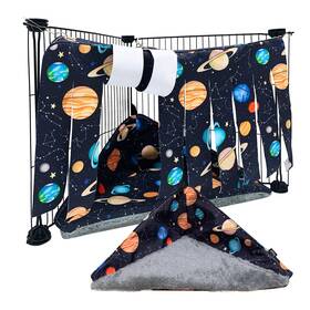 Fulue 191171607034 Corner Hammock Bed Ferret Chinchilla Hideout Cozy Cave