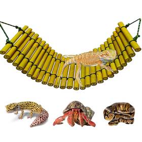 W0021 Furatune Bearded Dragon Tank Accessories Reptile Climbing Hammock Bridge Lizard Loun