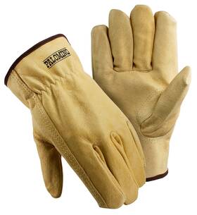 2530-m Galeton Elastic Back Palomino Pigskin Drivers Gloves Pack Of 12 Med