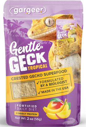 Gargeer 850031281066 2oz Complete Crested Gecko Food Diet. Premium Mix Ready To Use Freshly Made