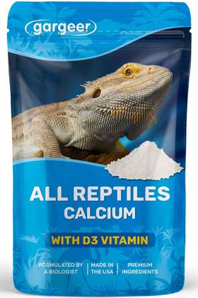 Gargeer 850031281509 4oz All Reptile Calcium Powder With Vitamin D3 4 Ounce Pack Of 1