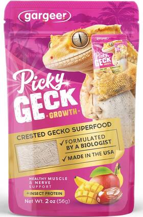 Gargeer 850059522295 Ftpicky Geckft Growth - Premium Crested Gecko Food High-protein Fruit Formula