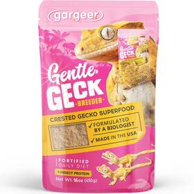 Breeder16oz Gargeer 16oz Complete Crested Gecko Food Diet. Premium Ingredients Mix Ready To
