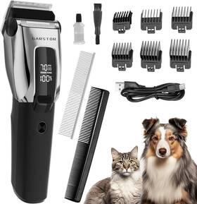 Garstor 975332130760 Dog Grooming Clippers Kit Professional For Thick Hair Coats Low Noise Recharg