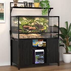 Gdlf 850052968069 Reptile Tank Stand Terrarium With Accessories Storage 48 Inch X 24 Tabletop