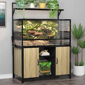 Gdlf 850052968236 Reptile Tank Stand Terrarium With Cabinet For Accessories Storage