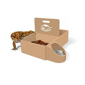 Geckopia 860005936328 Triple Dish 3.0 3 In 1 Reptile Gecko Bowl Calcium R