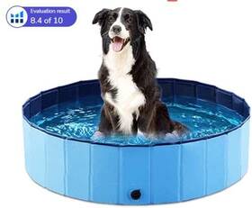 Geefia 955510899146 Foldable Dog Pool For Small Large Dogs - 63 Inch X12 Portable Hard Plastic Swimmi