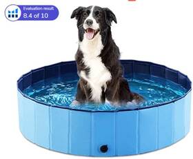 Geefia 955581368527 Foldable Dog Pool For Small To Large Dogs - 63 Inch X12 Portable Hard Plastic Swi