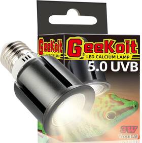 Geekoit 445056375383 Premium 5.0 Uvb Reptile Light Uva 3w Full Spectrum Tropical Bulb