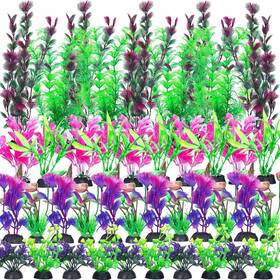 Giegxin-plants-22 Giegxin 80 Pcs Aquarium Plants Fish Tank Decorations Colorful Artificial Plant Plasti