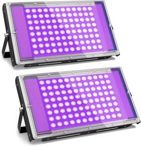 Cw-g88850 Gkt 2 Pack 100w Black Light Uv Lights For Glow Party Ip66