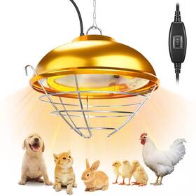 Us-dl-4034-1 Glowup 350 Watt Chicken Coop Heater Hanging Heat Lamp For Chickens Waterproof