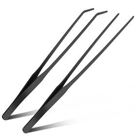 Golden Pearl Aqt-1060 2pc 10.6 Inch Aquarium Tweezers Stainless Steel Straight Curved Reptile Feeding