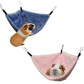 Gm306-l-blue Gomicraft Pink Pack Of 2 Hanging Corner Hammock With Hooks For Rats Squirrels Sugar Glider