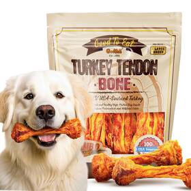 Gootoe 713077067833 Turkey Tendon Dog Treats 1 Lb Pack Of Bone L 100% Usa Sourced