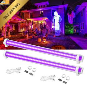 Gprk 792105515434 Black Light Bar 15w 1ft Led Blacklight For Glow Party Fluorescent