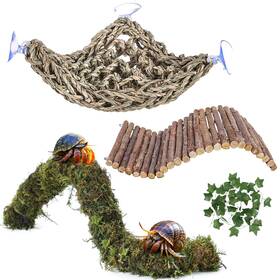 J7000 Grddaef Hermit Crab Accessories Toys Flexible Climbing Bridge Reptile Ha
