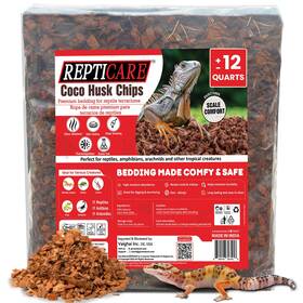 V100092lhc Gro-med Repticare Coconut Husk Chips 12 Quarts Loose Husks Coco Brown