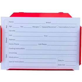 Groomers Margins 692764172088 Kennel Cards 100 Pack 4 X 6 Inches Dog Cat Pet Profile Record Card For Boar