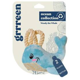 Grrreen 810045336633 Ocean Collection Dog Toys Small Sized Wendy The Whale Cute Durable And Su