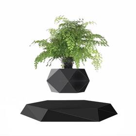 Guiying 462509972516 Magnetic Levitating Flower Pot Air Bonsai Black Hexagon Suspension Floating P