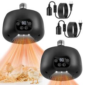 Td-gulfmew-0674 Gulfmew 2 Pack Chicken Coop Heater 200w With Lighting And Temperature Control