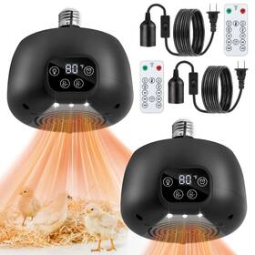 Td-gulfmew-0676 Gulfmew 2 Pack Chicken Coop Heater With Remote 200w Warmer Temperature