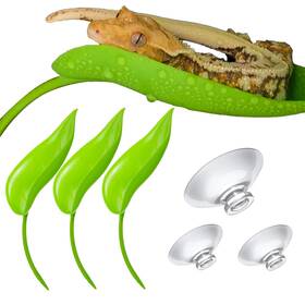 Gunedd 792105750989 Crested Gecko Tank Accessories With 3pcs Reptile Branches Hide And Wall Toy