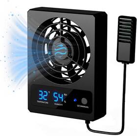 Gxiaoan-1 Gxiaoan 313109176140 Reptile Ventilation Fan With Humidity Control And High Temp Alarm Smart Hygromete