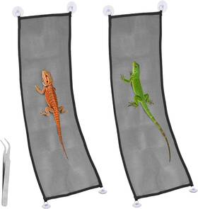 Pa-35-1 Gxsdj 2 Pack Bearded Dragon Hammock Breathable Mesh Reptile Collapsible Repti