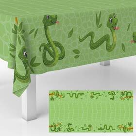 B-zb-111 Gzbjmygs Cartoon Reptile Snake Tablecloths Wildlife Skin Wilderness Jungle Campi