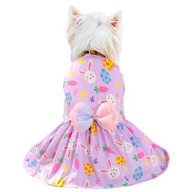 Petc-ds-250113 Habbiful Petc-et-01-l Pet Dog Easter Outfit Puppy Clothes Egg Bunny Carrot Skirt Pu