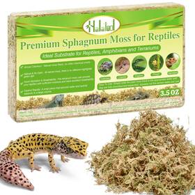 Moos-100g Halatool 3.5oz Natural Sphagnum Moss For Reptiles Premium Brown
