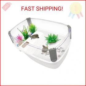 Hamiledyi 614324195412 Small Turtle Tank Aquarium Terrapin Terrarium Habitat With Bask