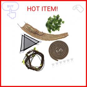 Hamiledyi 705353944178 Bearded Dragon Tank Accessories Lizard Large Hammock Jungle Climber Vi