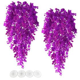 Xx88-5 Hamiledyi Fake Reptile Plants 2 Pack Hanging For Reptiles
