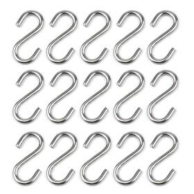 Mhmel7240 Hamineler 15 Pack Heavy Duty Stainless Steel S Shaped Hooks 2.2 Inch Long 1/5 Thic