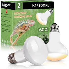 Hartompet 897137181490 60w E26 Reptile Heat Lamp Bulbs Upgraded Uva Basking Spot Light For Bearded