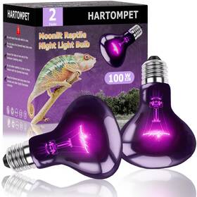 100w Hartompet 897137181544 Reptile Night Light Bulb - Uva Heat Lamp Simulates Natural Moonlight
